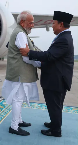PM Modi Lands in Jakarta, to Hold Talks With President Prabowo