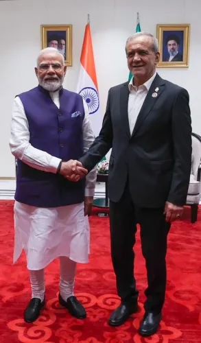 PM Modi Meets Iran's President Pezeshkian in Bishkek