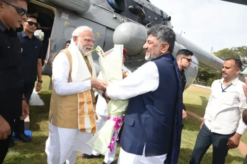 PM Modi inaugurates Viveka Smaraka in Mysuru, received by CM Shivakumar