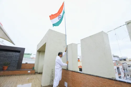 Pradhan hoists Tricolour in Bhubaneswar for Har Ghar Tiranga