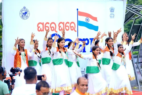 Pradhan joins Har Ghar Tiranga wave in Sambalpur, Odisha