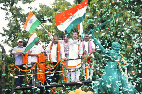 Pradhan joins Tiranga Yatra in Sambalpur, hails Tricolour as symbol of unity
