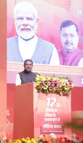 Pradhan marks 12 years of Modi govt at Bhopal media meet