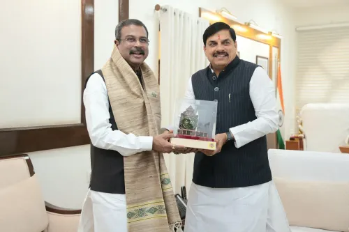 Pradhan Meets MP CM Mohan Yadav, Discusses Education and Youth