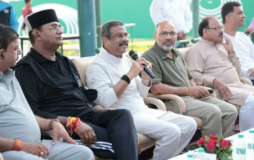 Pradhan Meets Young Shooters at MP Shooting Academy
