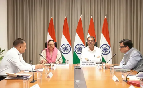 Pradhan Reviews J&K Education Progress in Meet with Sakina Itoo
