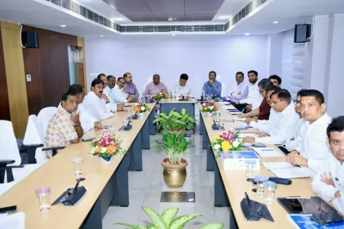 Pradhan Reviews Road Projects in Bhubaneswar Meet