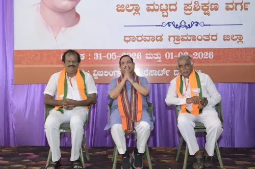 Pralhad Joshi addresses BJP training camp in Dandeli