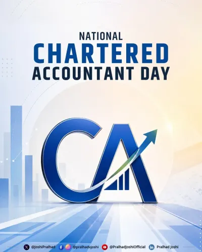 Pralhad Joshi Greets CAs on Chartered Accountants Day