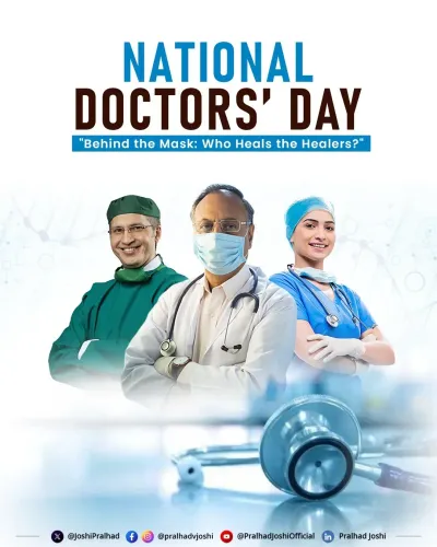 Pralhad Joshi Greets Doctors on National Doctors Day