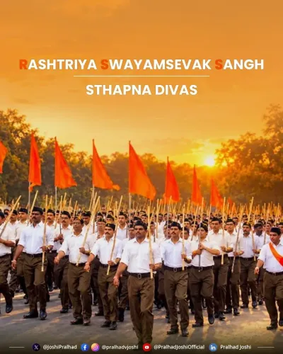 Pralhad Joshi Greets Swayamsevaks on RSS Foundation Day