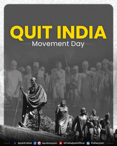 Pralhad Joshi Honours Quit India Movement on Its Anniversary