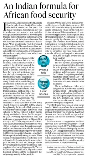 Pralhad Joshi: India's Solar Model Fuelling Africa's Food Security