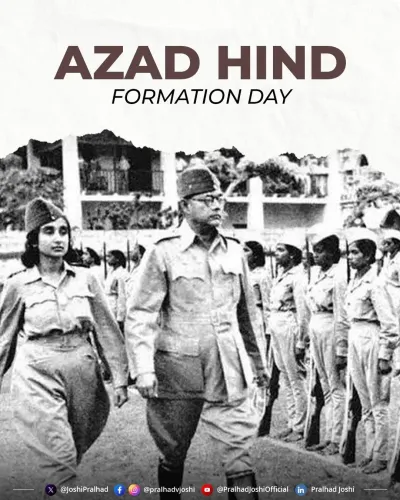 Pralhad Joshi Marks Azad Hind Govt Formation Day