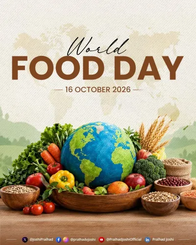 Pralhad Joshi Marks World Food Day, Calls for Hunger-Free India
