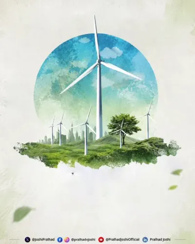 Pralhad Joshi Marks World Wind Day, Hails India's Renewable Rise