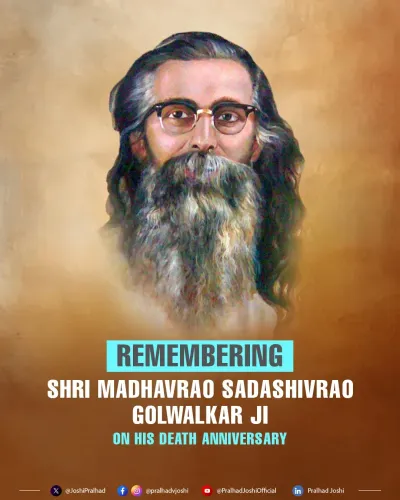 Pralhad Joshi Pays Tribute to RSS Chief M.S. Golwalkar