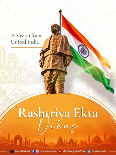 Pralhad Joshi Pays Tribute to Sardar Patel on Rashtriya Ekta Divas