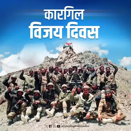 Priyanka Gandhi honours Kargil Vijay Diwas martyrs