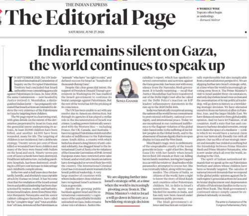 Priyanka Gandhi shares Sonia's attack on Modi's Gaza silence
