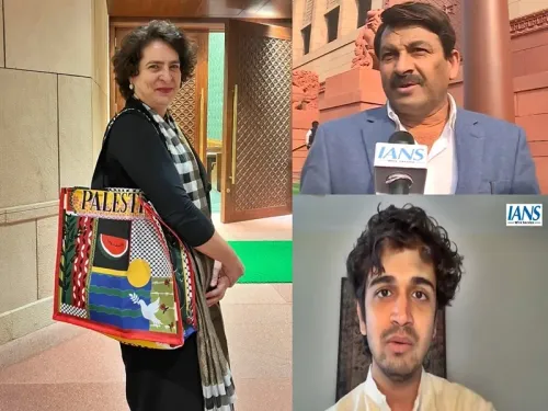 Priyanka Gandhi's 'Palestine' Handbag Sparks Controversy with BJP