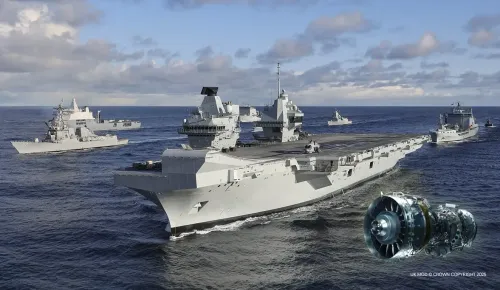 Is Rolls-Royce Showcasing Advanced Propulsion Technology for the UK Carrier Strike Group in India?