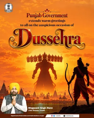 Punjab CM Bhagwant Mann Extends Dussehra Greetings