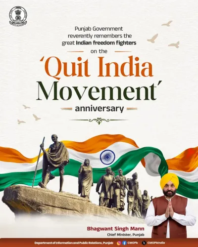 Punjab CM Bhagwant Mann pays tribute on Quit India Movement anniversary