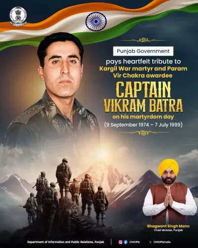 Punjab CM Bhagwant Mann Pays Tribute to Kargil Martyr Vikram Batra