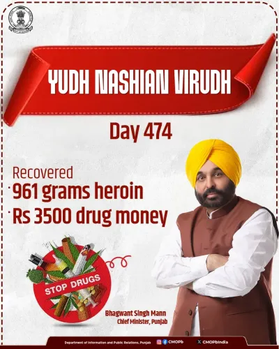 Punjab CMO: 68,828 drug smugglers arrested in 474-day drive