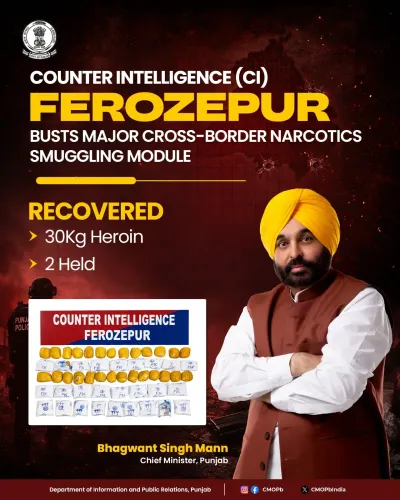 Punjab Police, BSF Bust Cross-Border Drug Module, Seize 30 kg Heroin