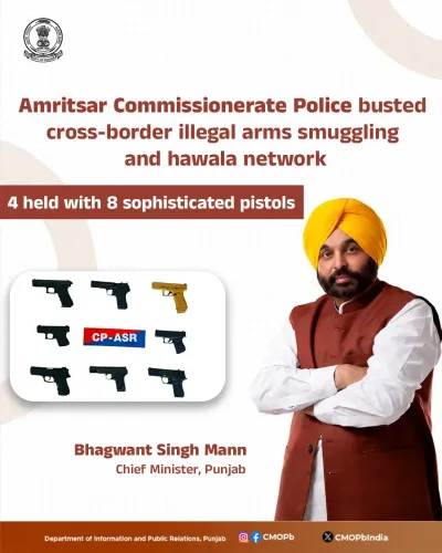 Punjab Police Bust Cross-Border Arms, Hawala Network in Amritsar