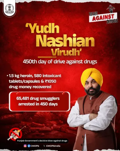 Punjab Police marks 450 days of Yudh Nashian Virudh drive
