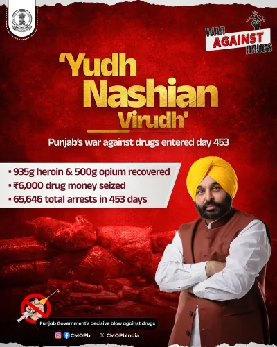 Punjab Police Marks 453 Days of 'Yudh Nashian Virudh' Drive