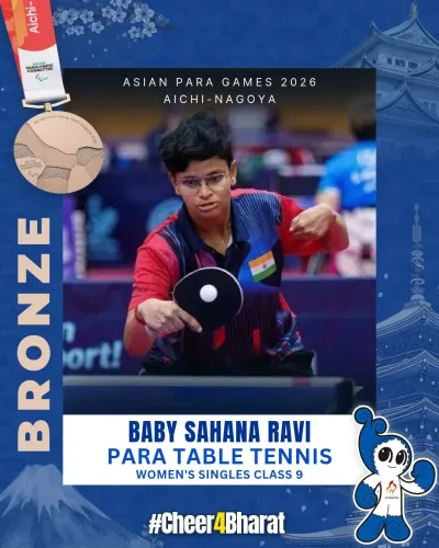 Puri Hails Baby Sahana Ravi's Bronze in Para Table Tennis