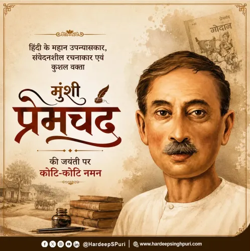 Puri pays tribute to Munshi Premchand on his birth anniversary
