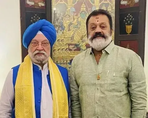 Puri Wishes Colleague Suresh Gopi on Birthday