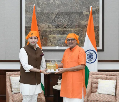Did Raghav Chadha Extend Navratri Greetings to Vice President C.P. Radhakrishnan?