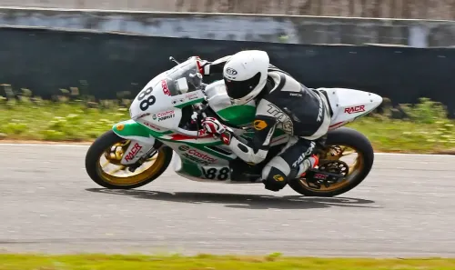 Did Rahil Pillarisetty Secure Pole Position in the Rolon Round of the National Motorcycle Racing Championship?