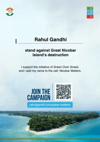 Rahul Gandhi backs petition to protect Andaman Islands