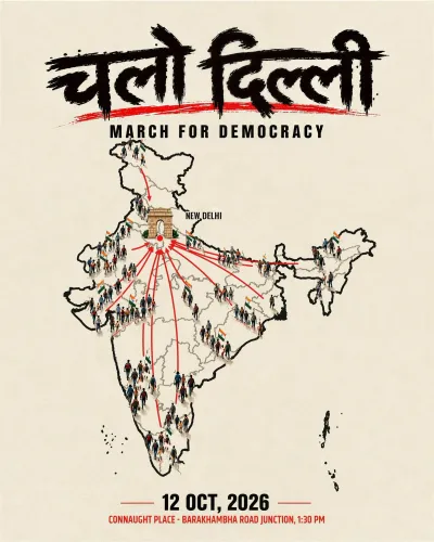 Rahul Gandhi Calls Nation to Delhi in #ChaloDilli March