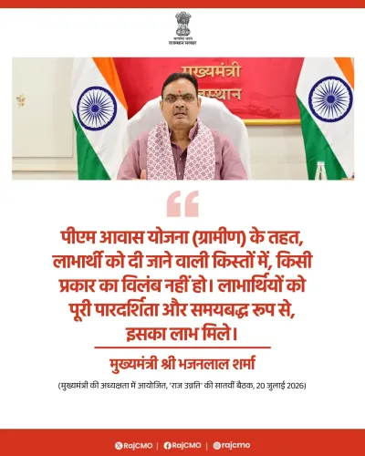 Rajasthan CM Bhajanlal directs no delay in PMAY-G instalments