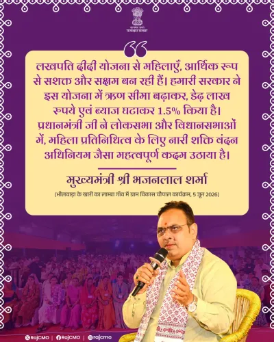 Rajasthan CM Office Highlights Lakhpati Didi Push for Women