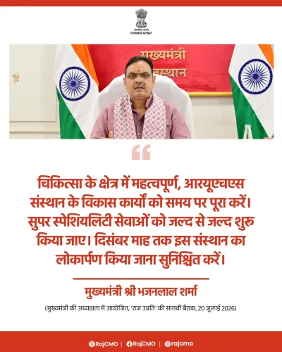 Rajasthan CMO directs timely completion of RUHS development works