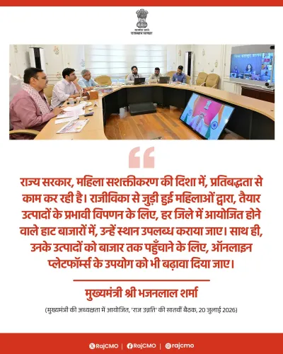 Rajasthan CMO reaffirms commitment to women's empowerment