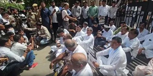 Rajasthan Congress marches against school entry ban, targets deaf-mute institution
