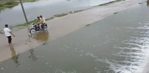 क्या राजस्थान के कई इलाकों में बारिश से गांवों में जलभराव हुआ?