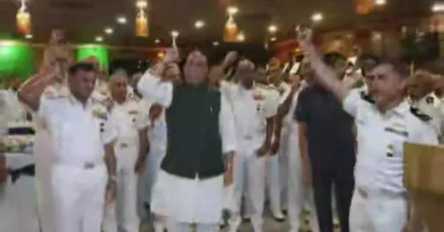 Rajnath Singh Addresses Indian Navy Personnel at Visakhapatnam