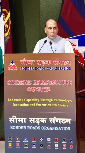 Rajnath Singh at BRO Strategic Infrastructure Conclave in Delhi