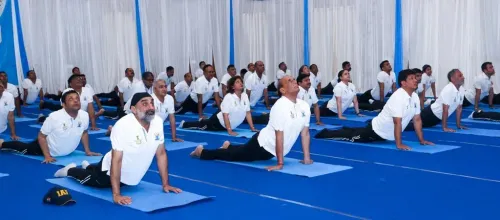 Rajnath Singh leads 1,000 troops in yoga at Shillong on 12th International Yoga Day